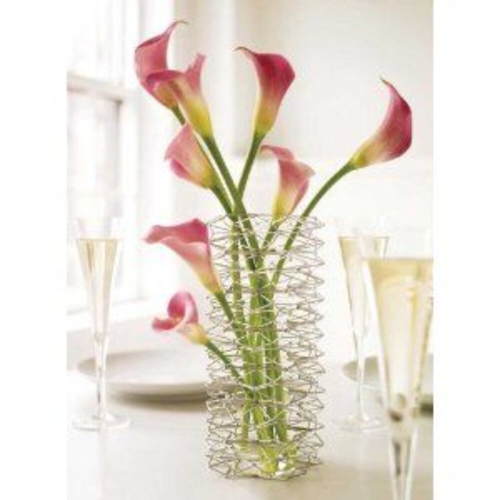 Astral Wire Vase, Silver, NWT